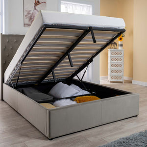 Chesterfield Velvet Ottoman Storage Bed