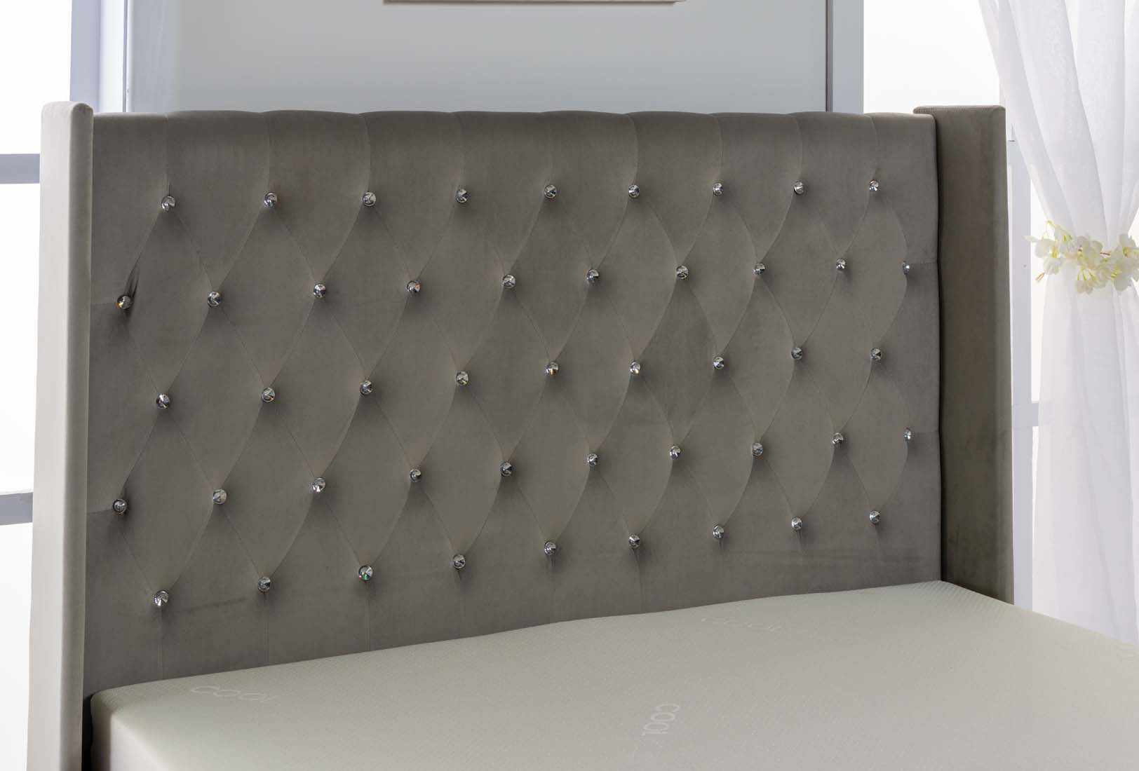 Chesterfield Velvet Ottoman Storage Bed