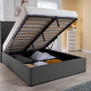 Chesterfield Velvet Ottoman Storage Bed