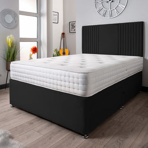 The Neda Panel Divan Bed Set Plush