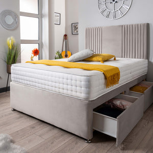 The Neda Panel Divan Bed Set Plush