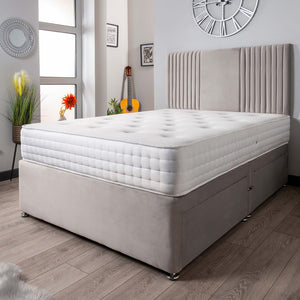 The Neda Panel Divan Bed Set Plush