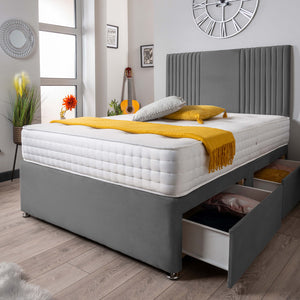 The Neda Panel Divan Bed Set Plush