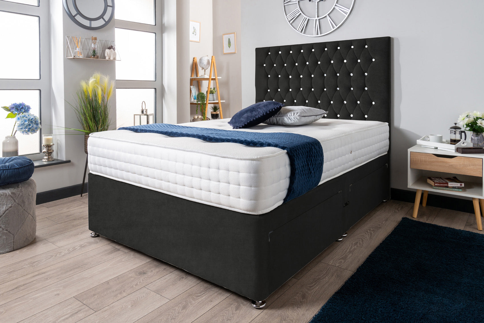 The Rhone Diamante Divan Bed Set Naples