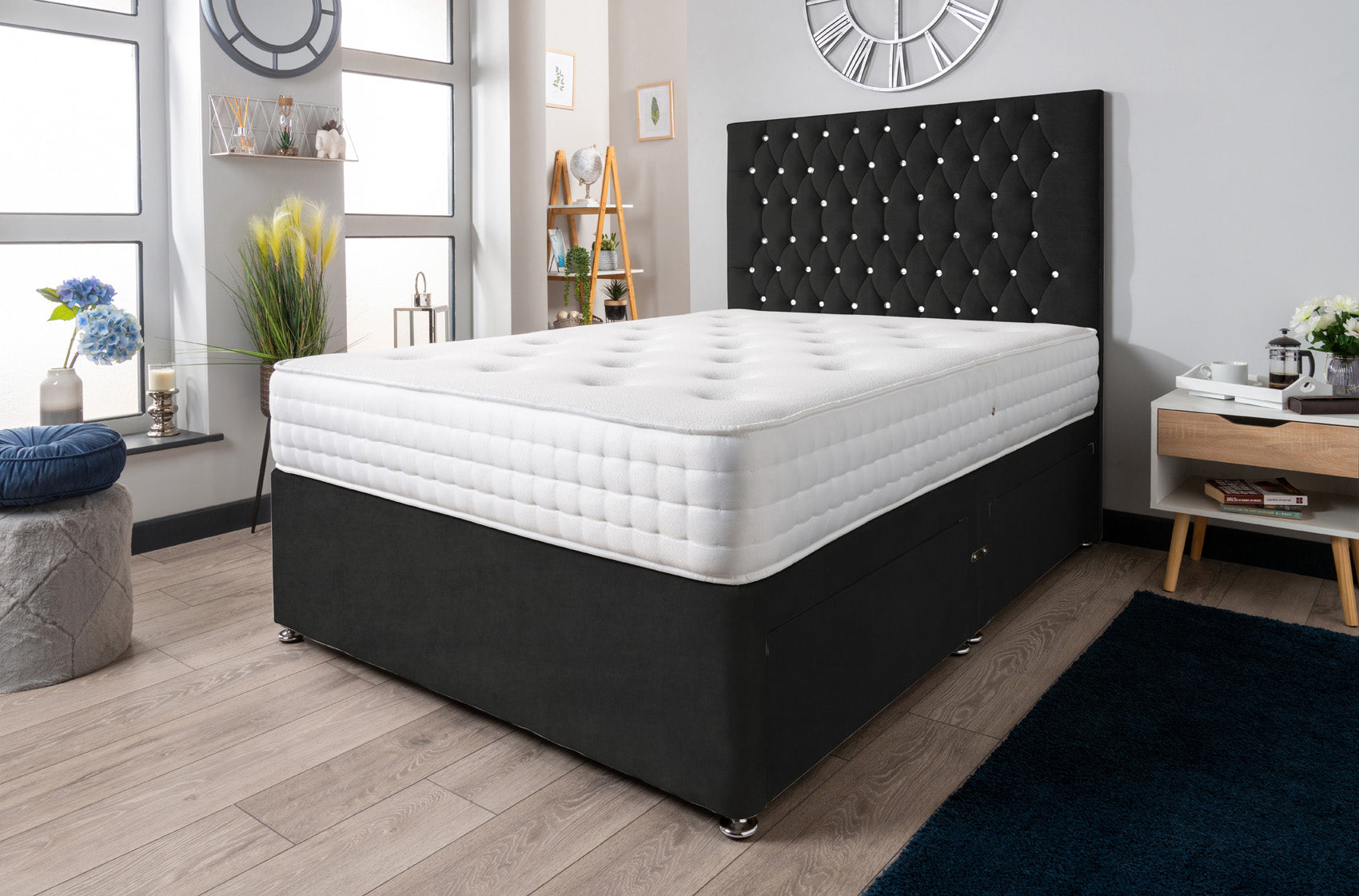 The Rhone Diamante Divan Bed Set Naples