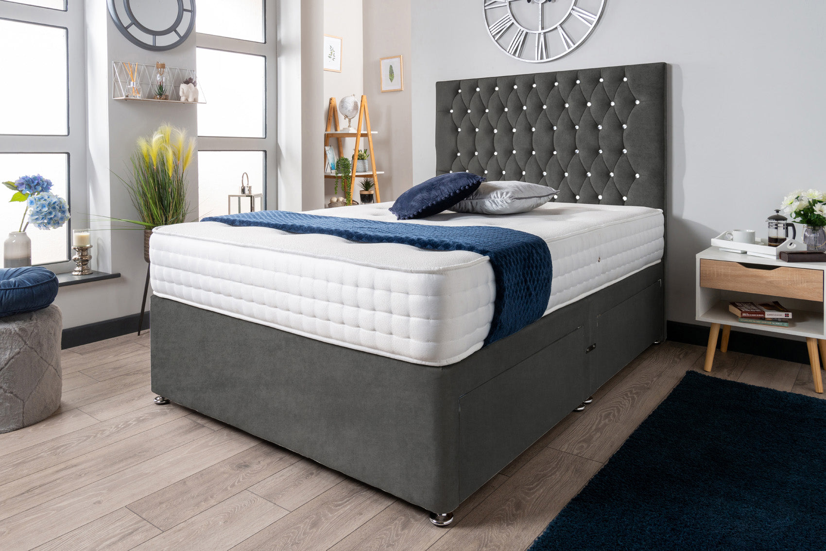 The Rhone Diamante Divan Bed Set Naples
