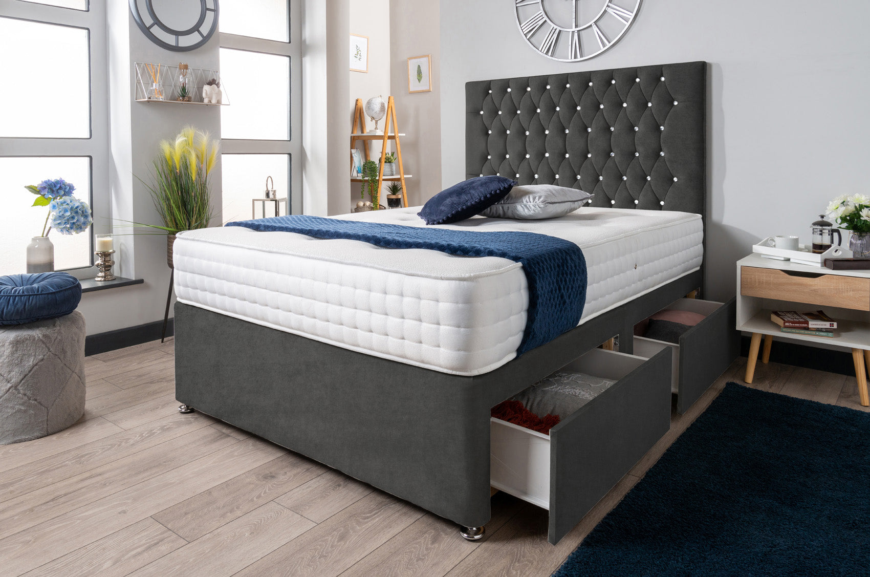 The Rhone Diamante Divan Bed Set Naples