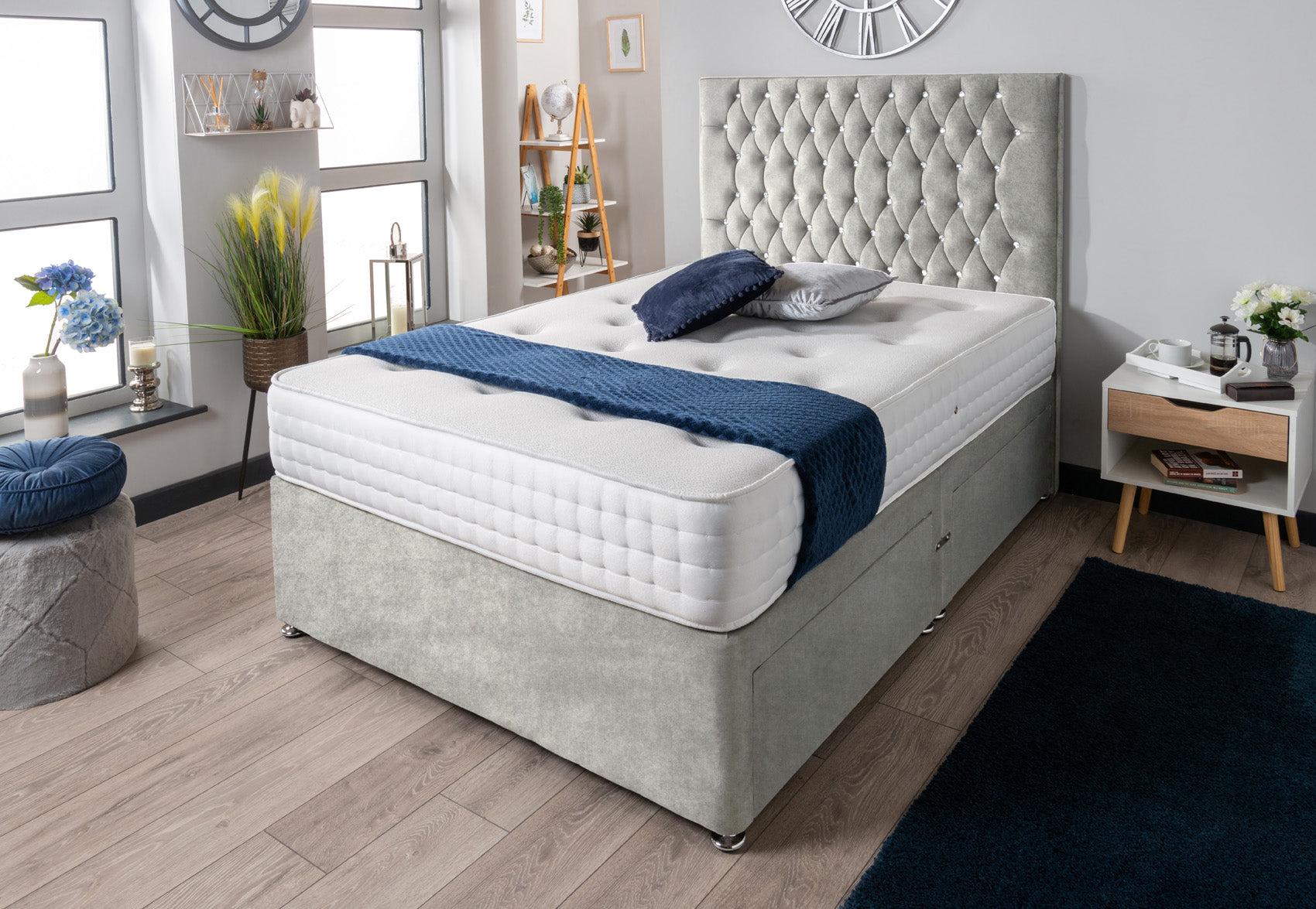 The Rhone Diamante Divan Bed Set Naples