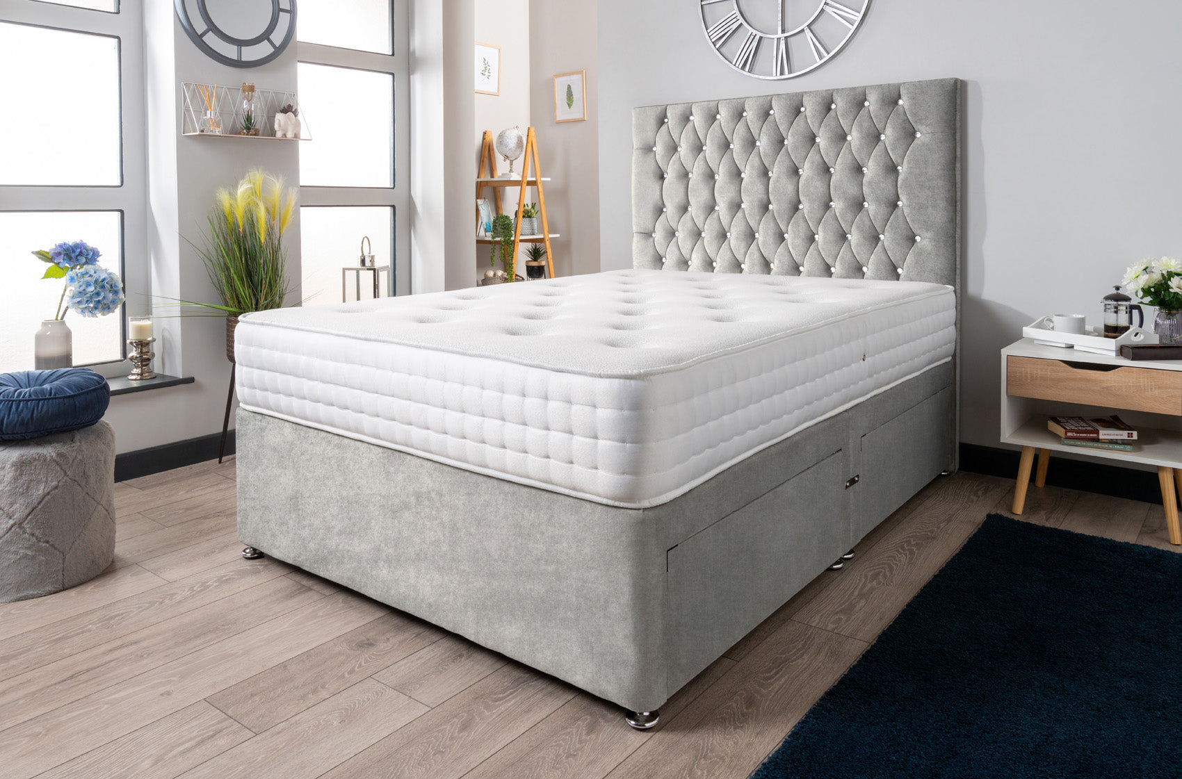 The Rhone Diamante Divan Bed Set Naples