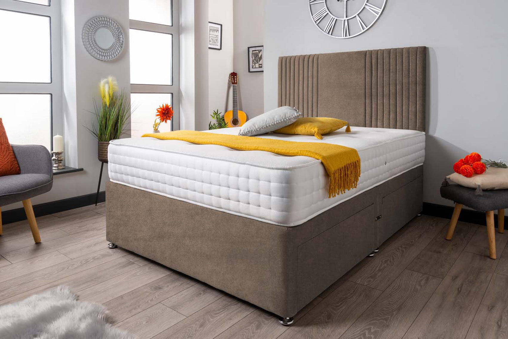 The Neda Panel Divan Bed Set Naples