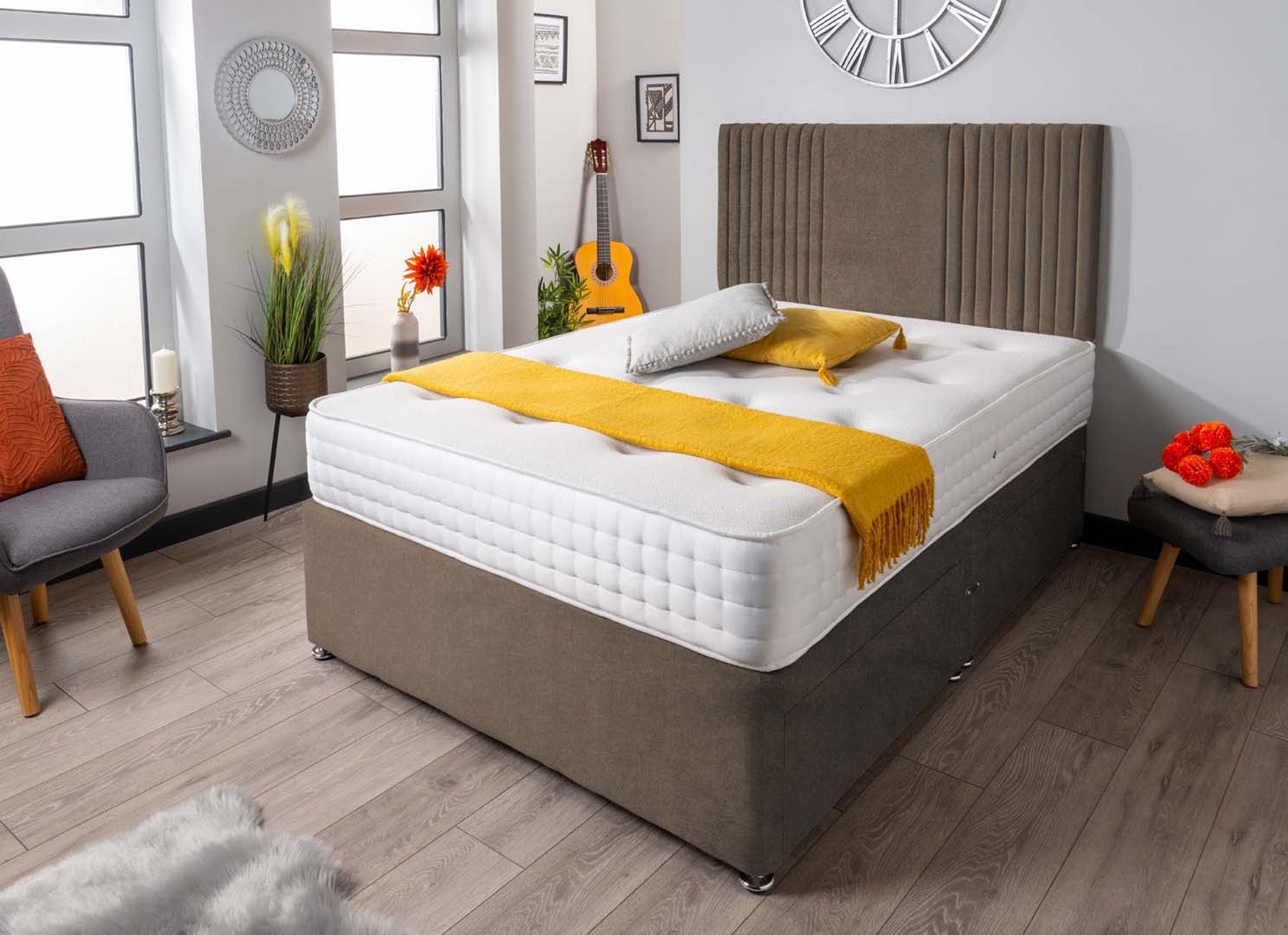 The Neda Panel Divan Bed Set Naples