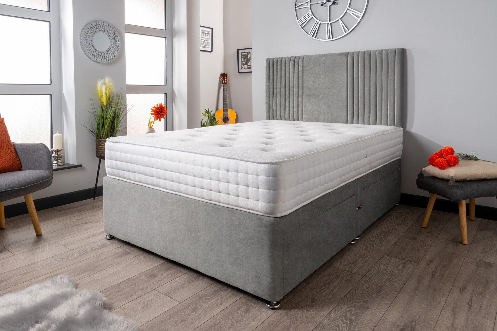 The Neda Panel Divan Bed Set Naples