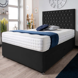 The Rhone Diamante Divan Bed Set Plush