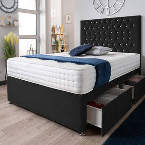 The Rhone Diamante Divan Bed Set Plush