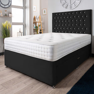 The Rhone Diamante Divan Bed Set Plush