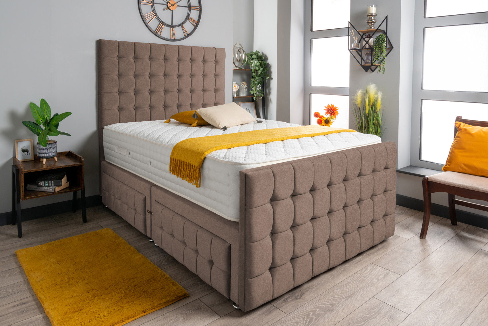 Petra Divan Bed Set Wool