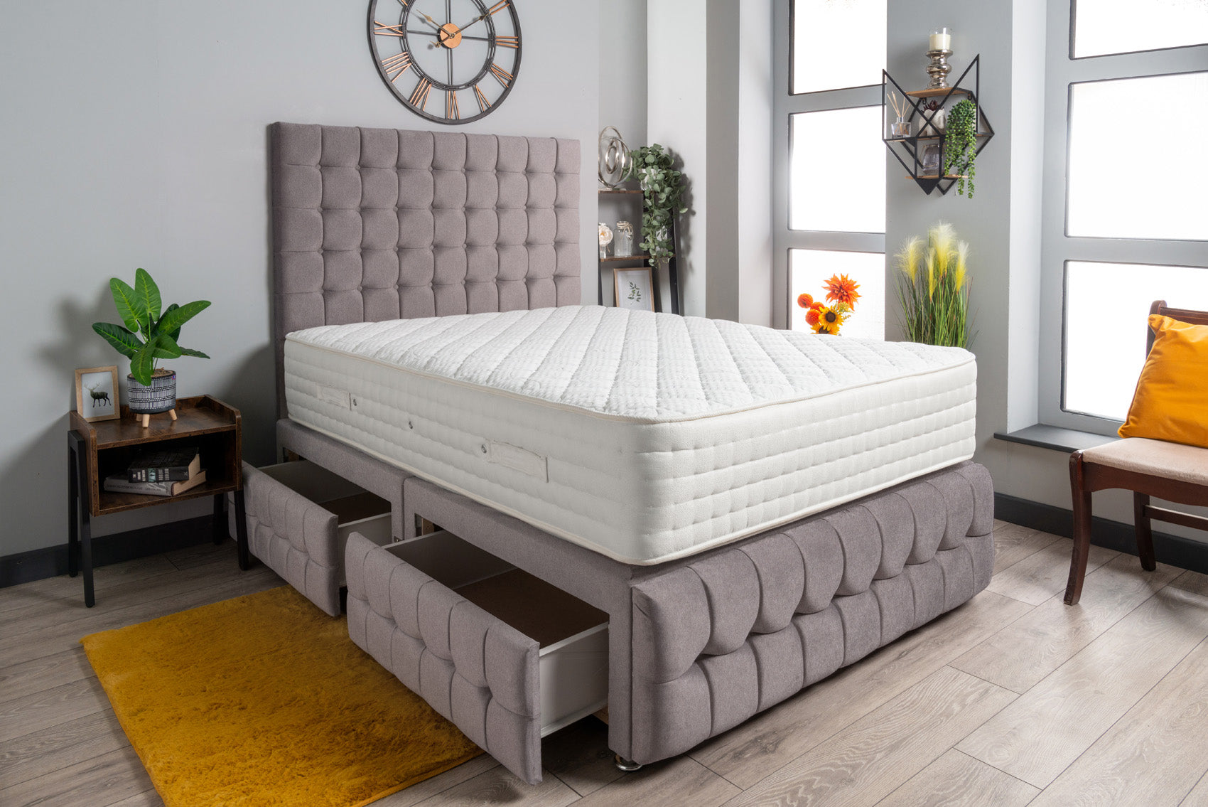 Luxury Petra Divan Bed Set Wool