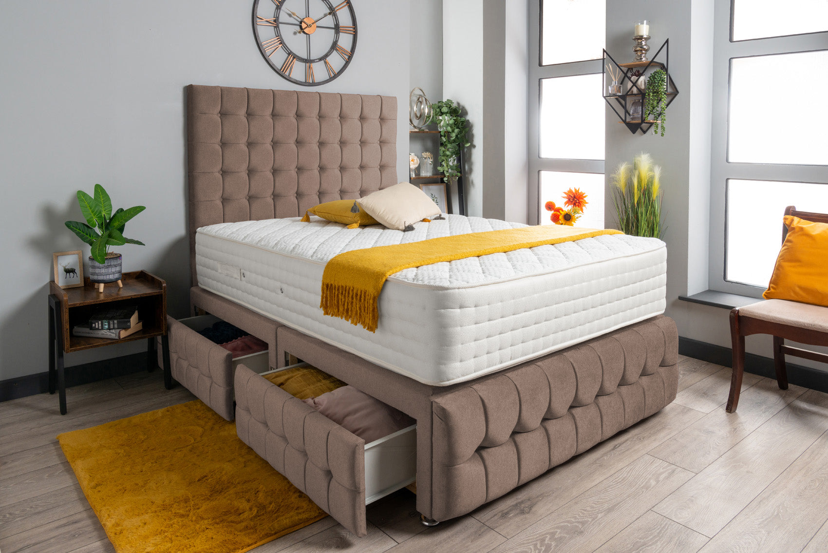 Luxury Petra Divan Bed Set Wool