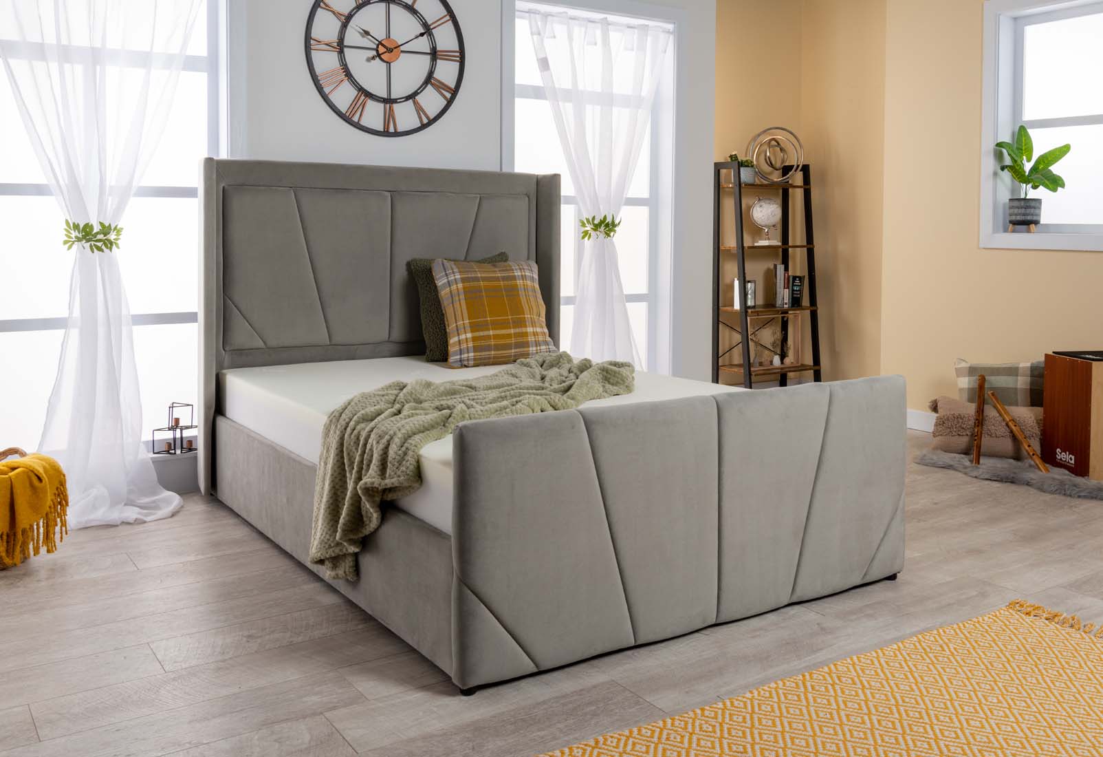 Astoria Velvet Ottoman Storage Bed