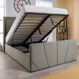 Astoria Velvet Ottoman Storage Bed