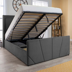 Astoria Velvet Ottoman Storage Bed