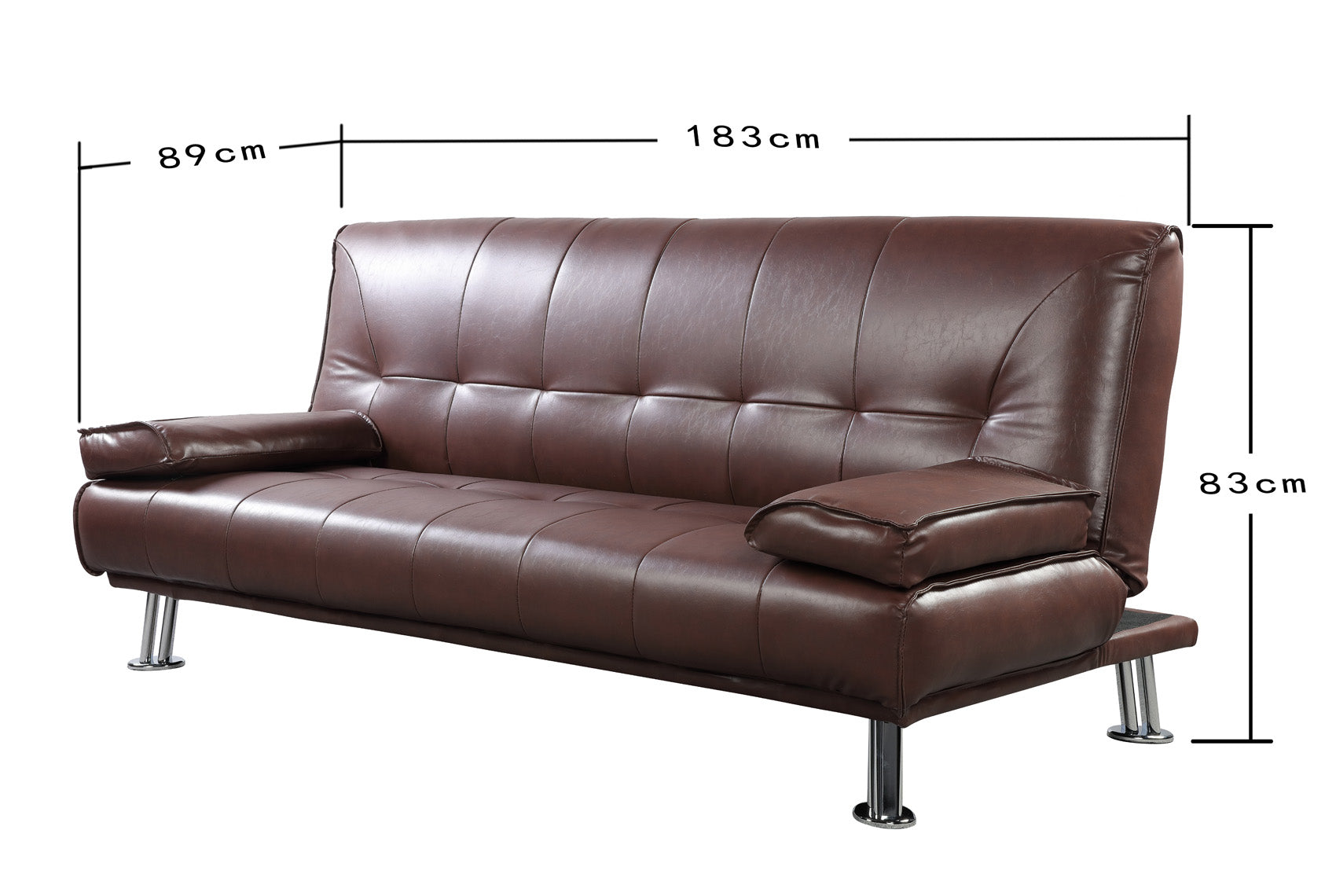 Avon Bonded Leather 3 Seater Sofa Bed