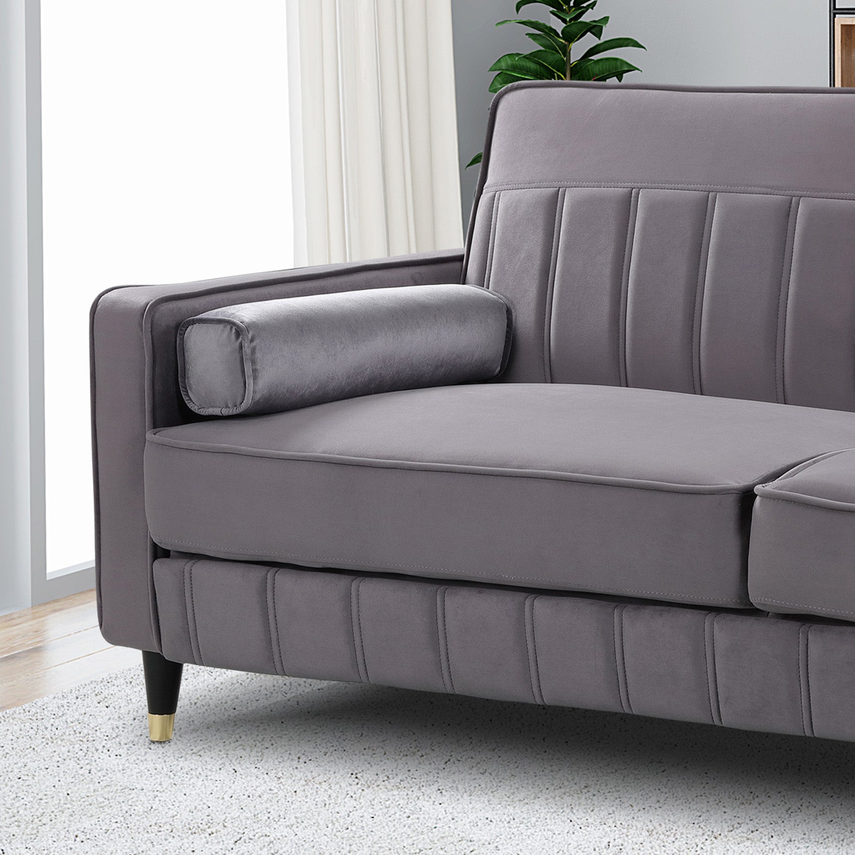 Buxton 3 Seater Velvet Upholstered Reclining Sofa Bed