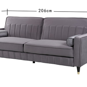 Buxton 3 Seater Velvet Upholstered Reclining Sofa Bed