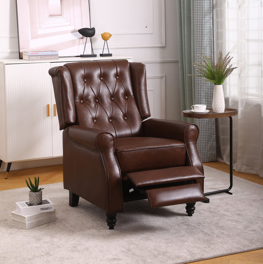 Chesterfield Manual Recliner Leather