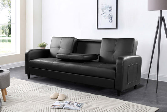 Eden 3 Seater Leather Reclining Sofa Bed