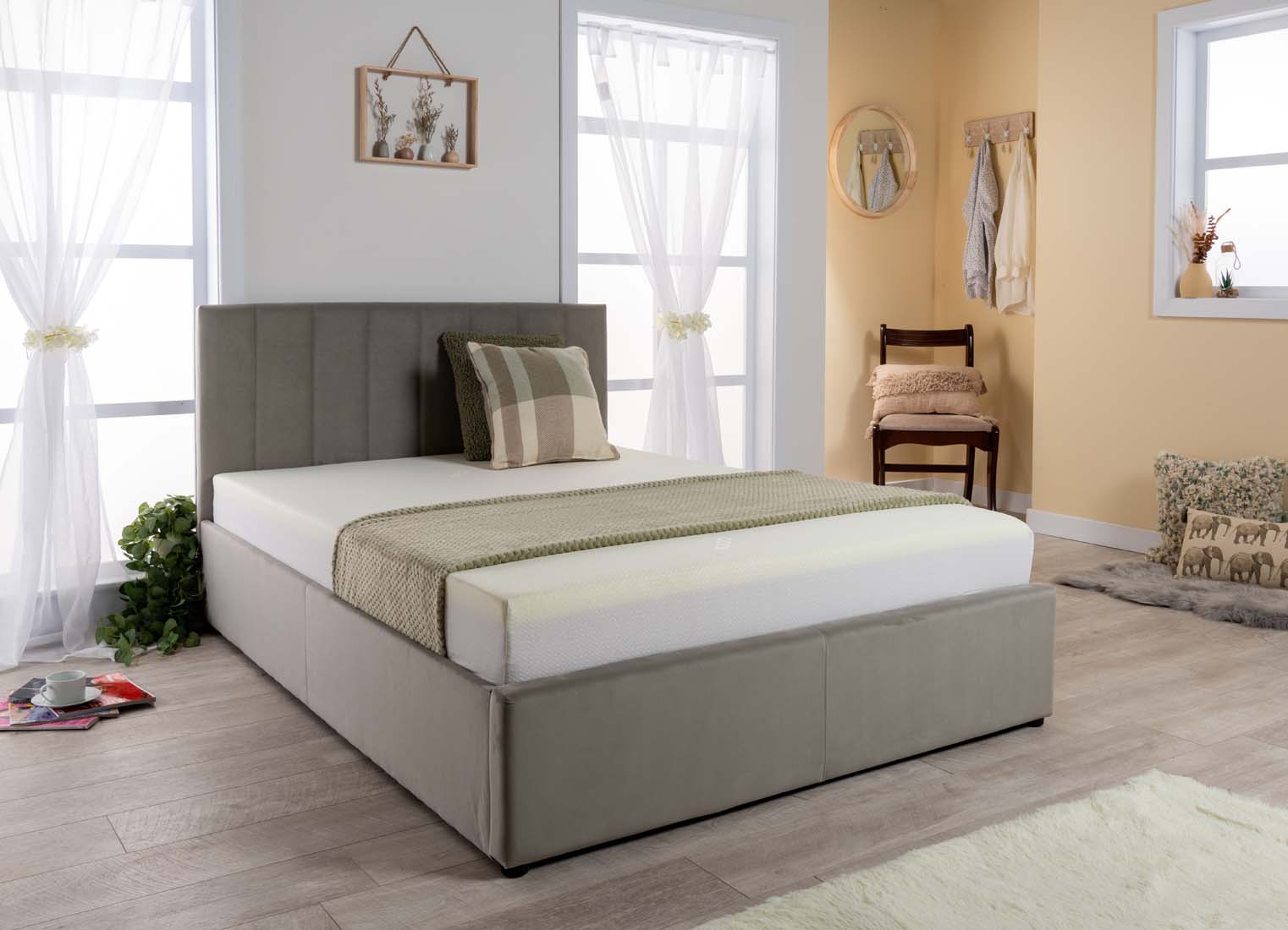 Florence Velvet Ottoman Storage Bed