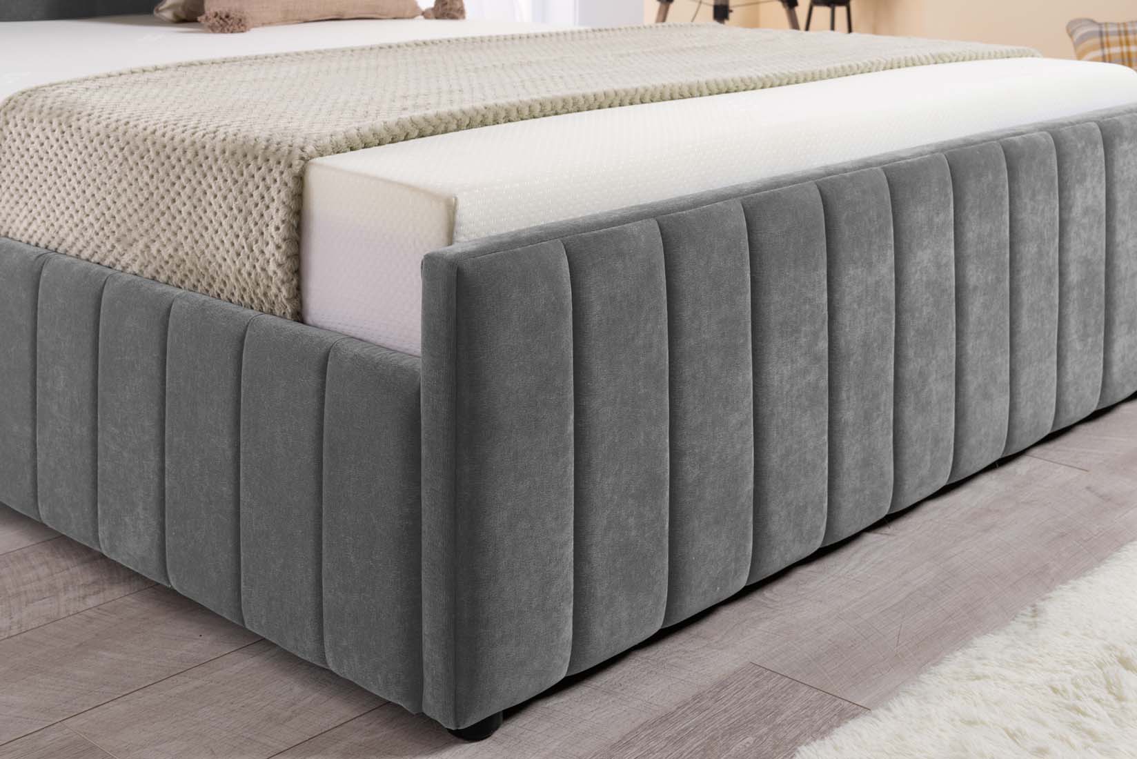 Grand Winchester Velvet Ottoman Storage Bed