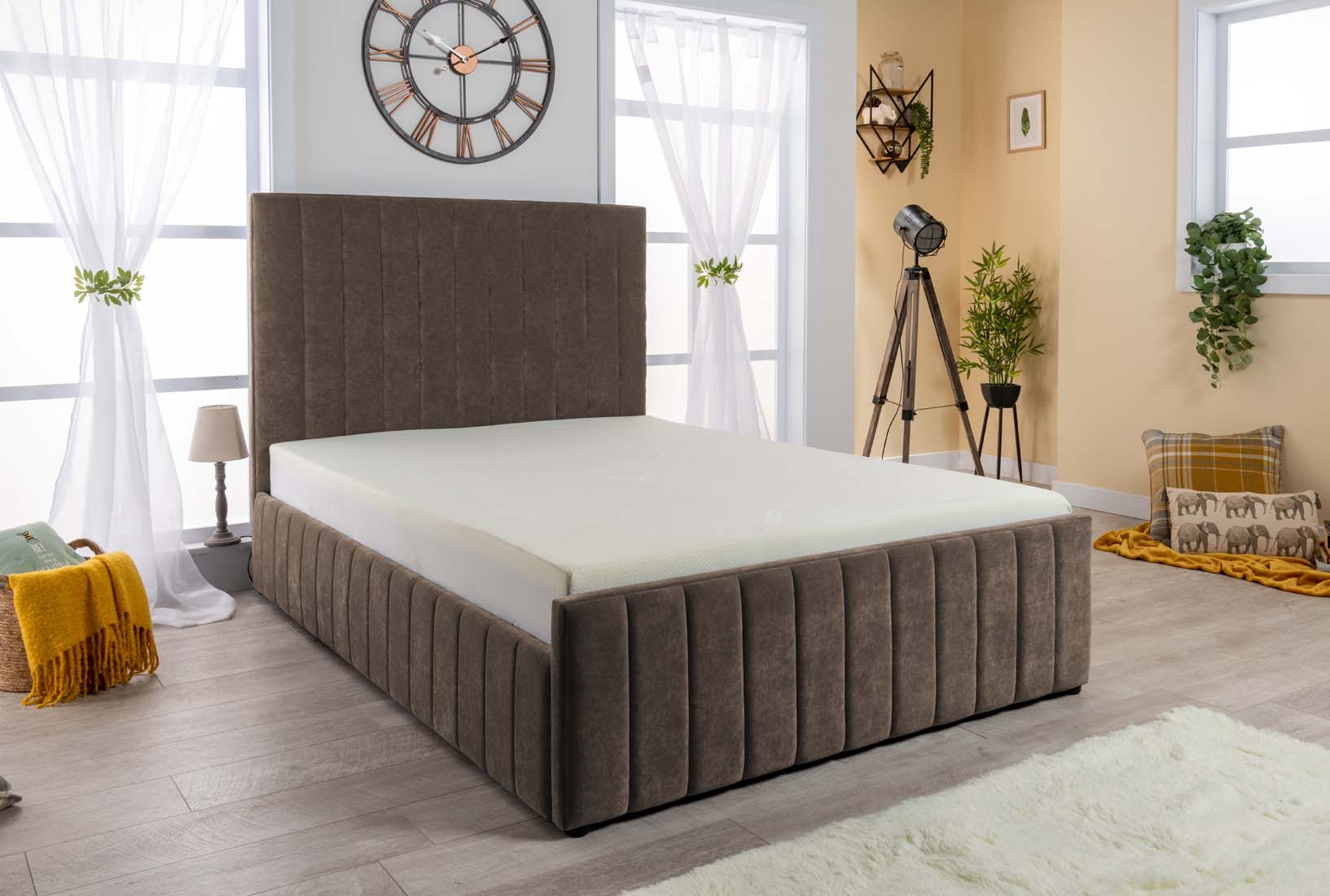Grand Winchester Velvet Ottoman Storage Bed