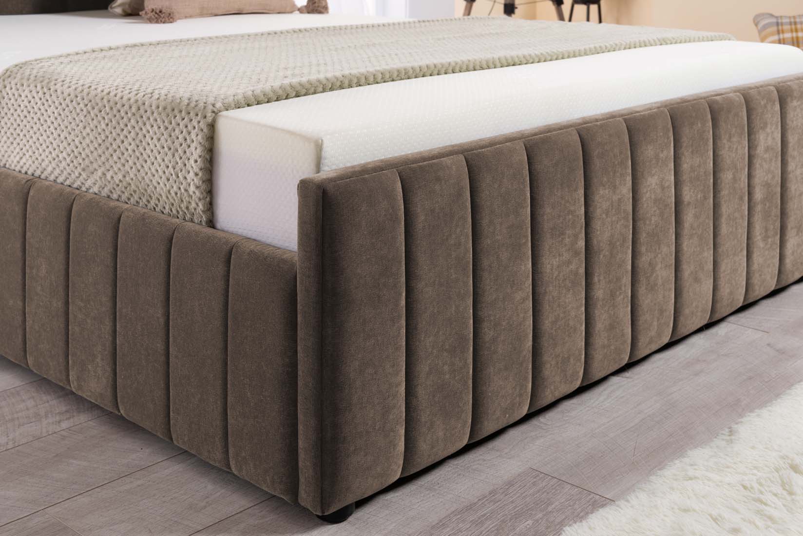 Grand Winchester Velvet Ottoman Storage Bed