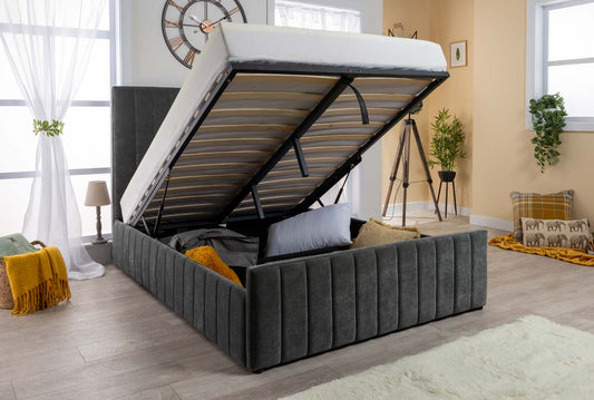 Grand Winchester Velvet Ottoman Storage Bed