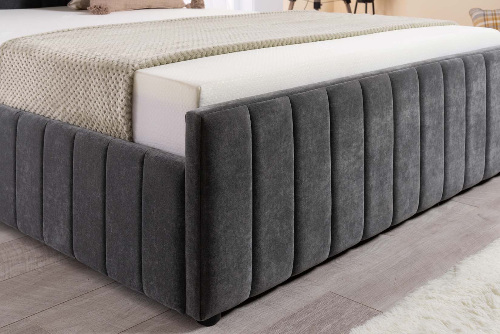 Grand Winchester Velvet Ottoman Storage Bed