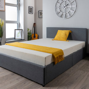 Havana Grey Fabric Ottoman Storage Bed