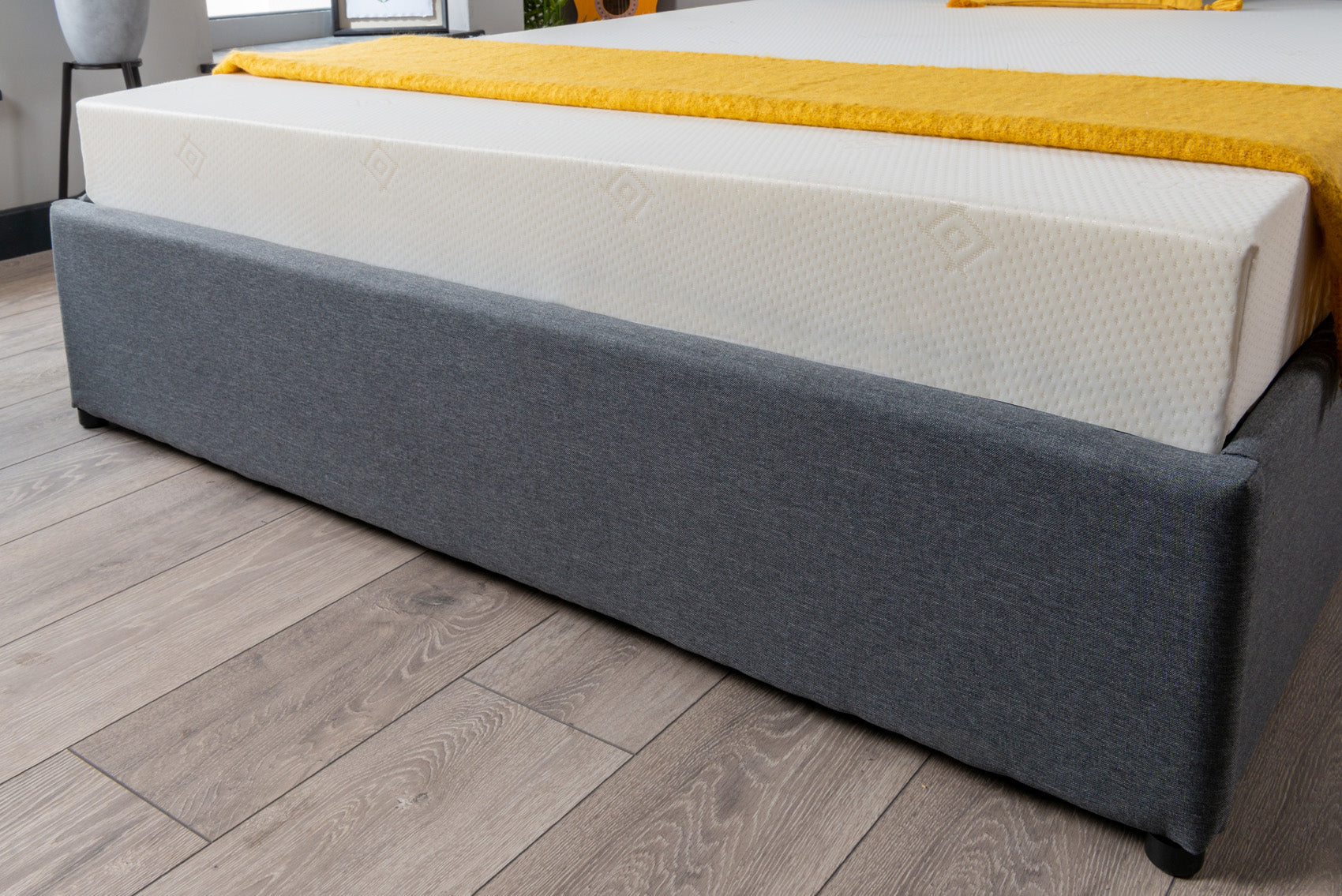Havana Grey Fabric Ottoman Storage Bed