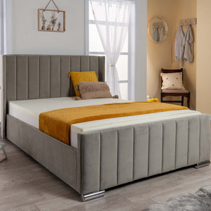 Nevis Velvet Ottoman Non Storage Bed
