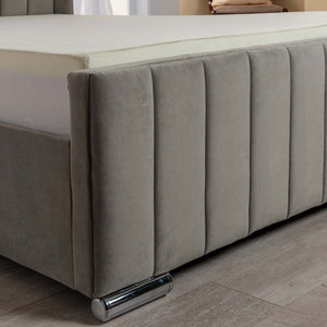 Nevis Velvet Ottoman Storage Gas Lift Bed