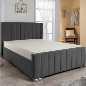 Nevis Velvet Ottoman Storage Gas Lift Bed