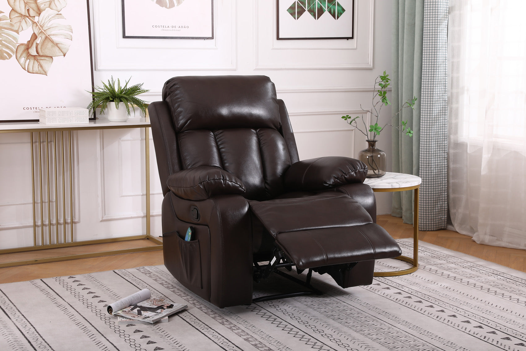 Seville Manual Recliner Massage Chair with Heat