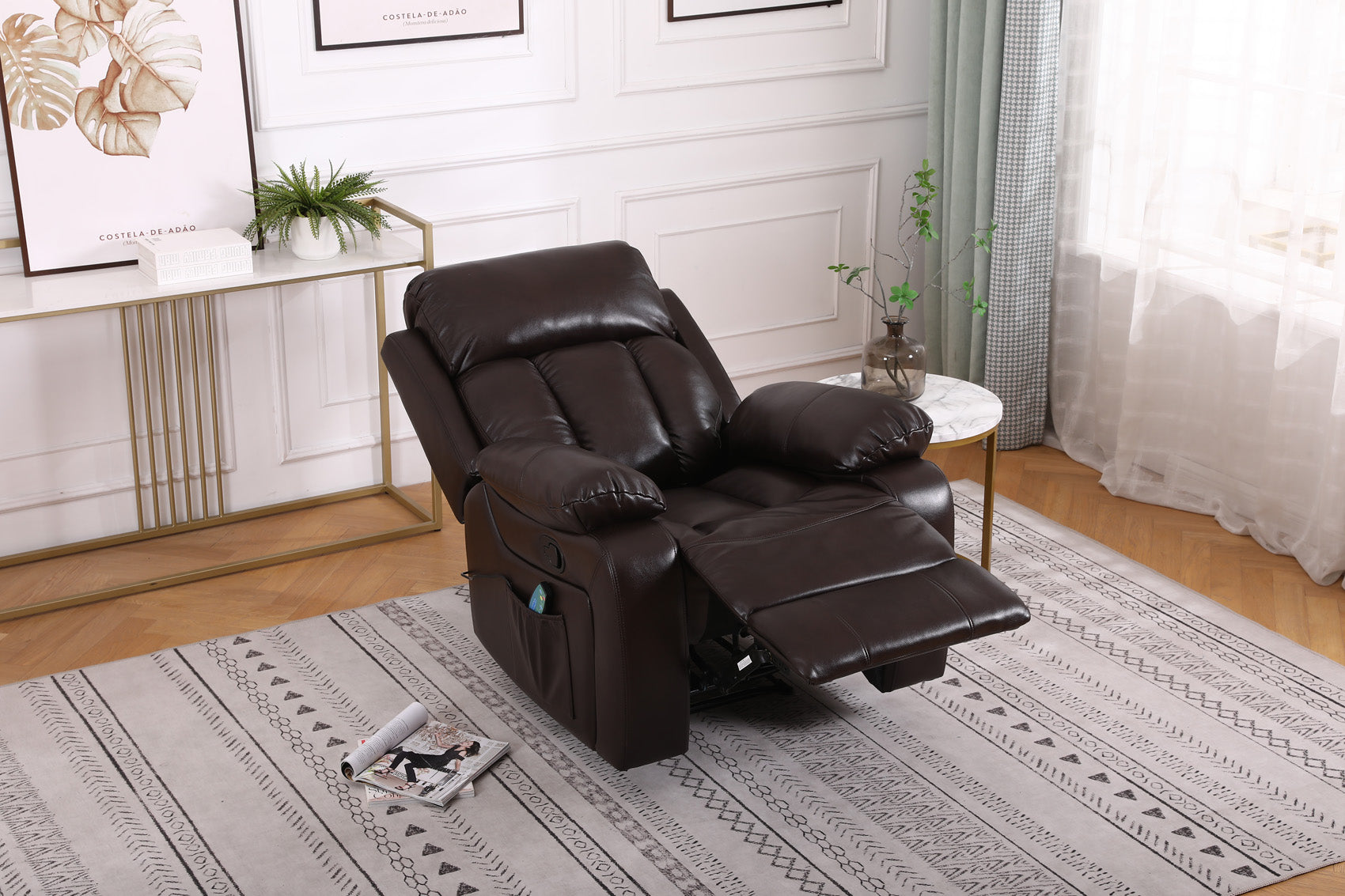 Seville Manual Recliner Massage Chair with Heat