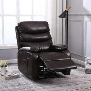 Zaragoza Leather Upholstered Manual Recliner