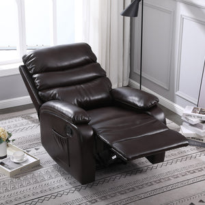 Zaragoza Leather Upholstered Manual Recliner