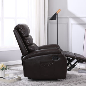Zaragoza Leather Upholstered Manual Recliner