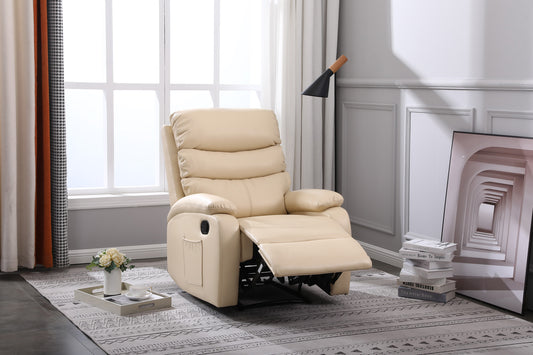 Zaragoza Leather Upholstered Manual Recliner