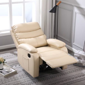 Zaragoza Leather Upholstered Manual Recliner